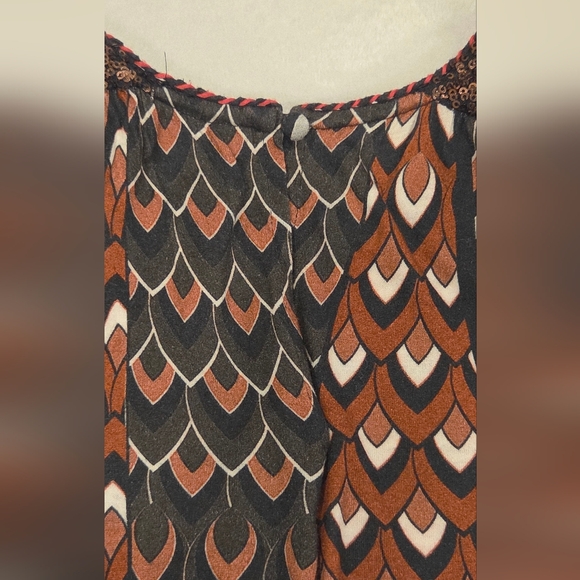 Antrhopologie BI-NK London Sequin Embellised Blouse Metallic Red/Black Size M. - Picture 10 of 15